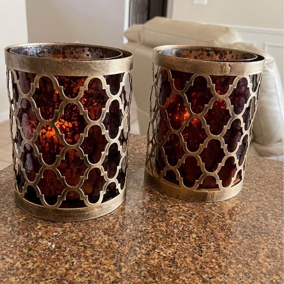 Home Goods Gold/Bronze Candle Holders - Picture 1 of 3